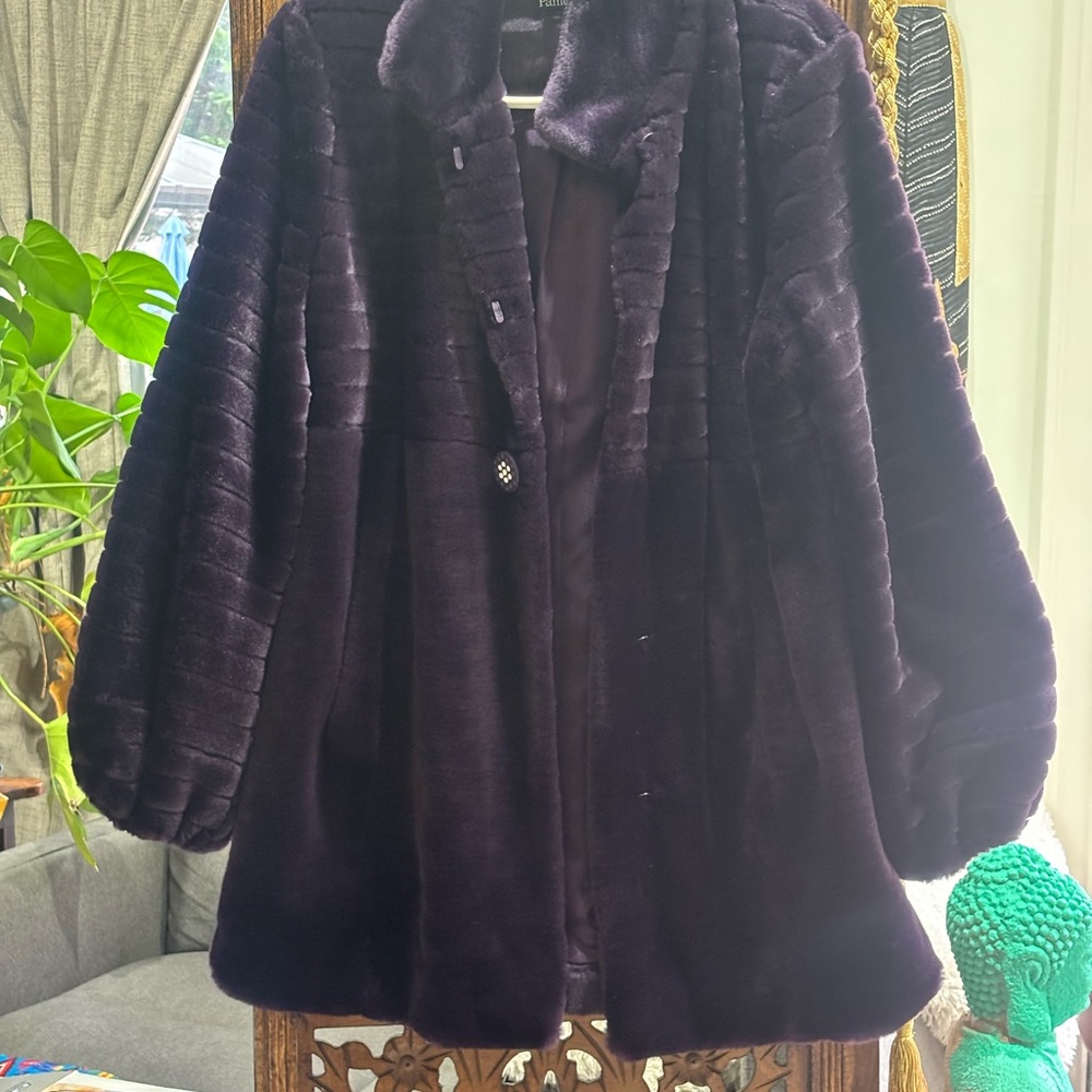 Pamela McCoy Deep Purple Teddy Jacket